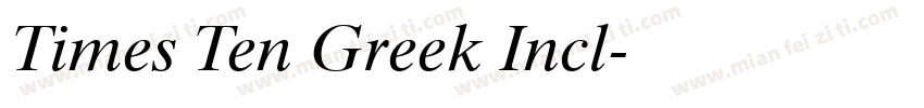 Times Ten Greek Incl字体转换